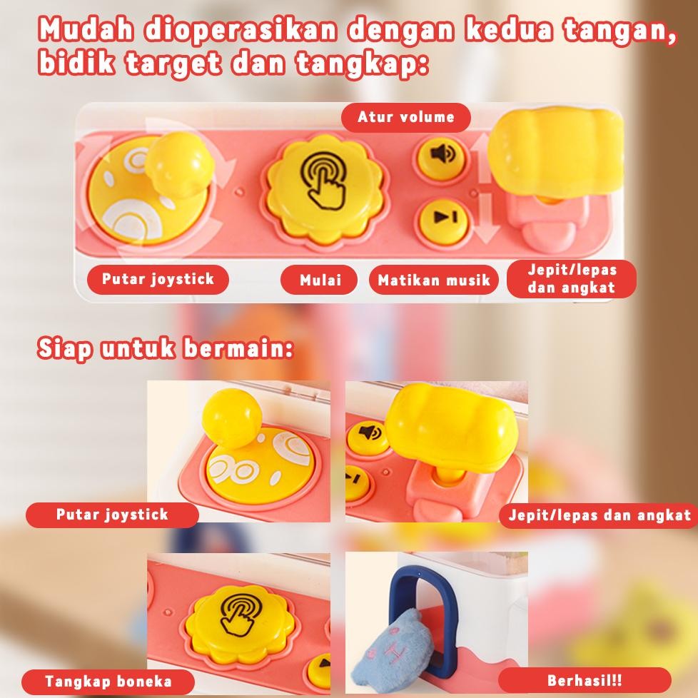 Mainan Claw Machine Mini Mainan Capit Boneka Mesin Capit Boneka Doll Machine
