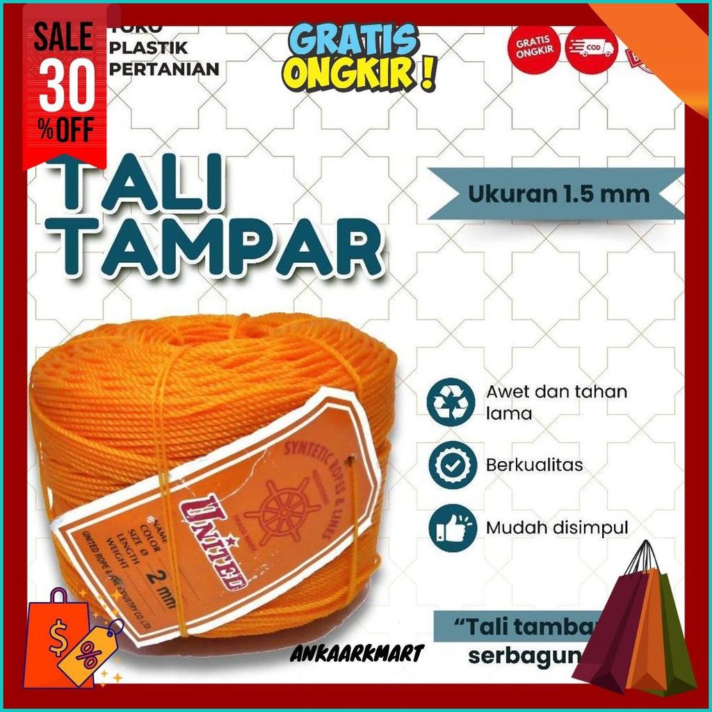 

Tali Tampar United Serbaguna Ukuran 1.5 Mm 1 Roll / Panjang 220 Meter Terlaris