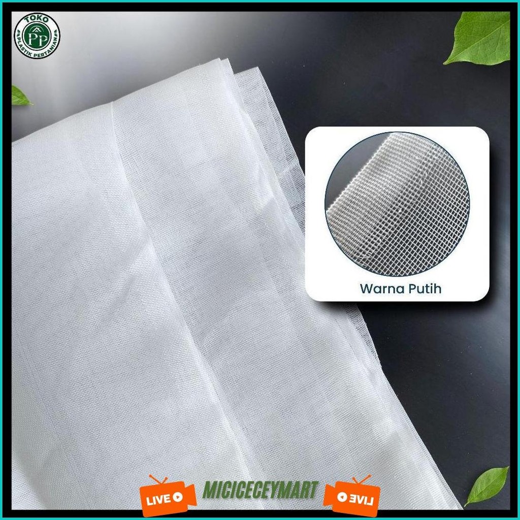Insect Net Lebar 1 Meter - Jaring Penghalang Serangga Greenhouse - Jaring Kasa Insect Net Original P