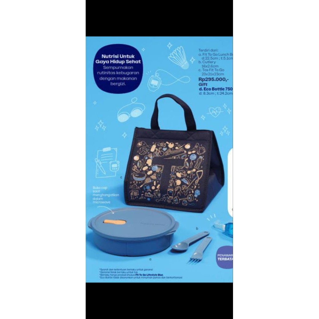 fit to go tempat bekal tupperware