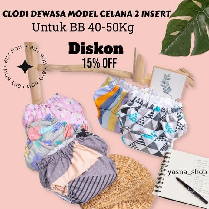 Clodi LANSIA Celana Pant Popok Kain Dewasa Praktis