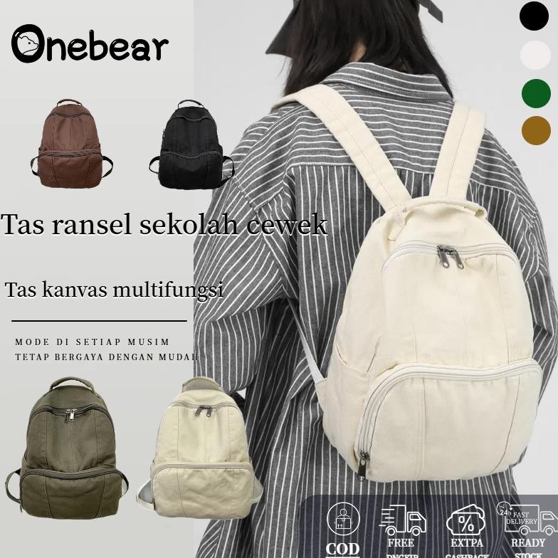 Onebear ready mini backpack korea tas backpack wanita tas ransel pria dan wanita tas ransel wanita k