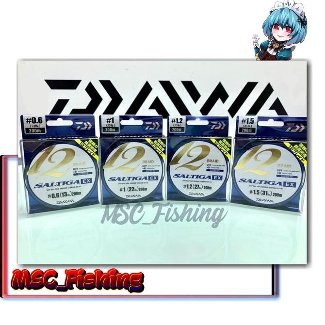 Senar PE Daiwa Saltiga Sensor UVF X12EX+SI 200M/300M #0.6-6