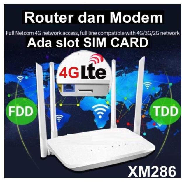 Wifi Wireless Router 4G Lte Smartcom Xm286 300Mbps