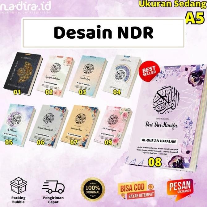 

Alquran Custom Nama A5 - Al quran Terjemahan dan Tajwid Warna 8 Blok by Nadira Al-Qur'An Mushaf ks