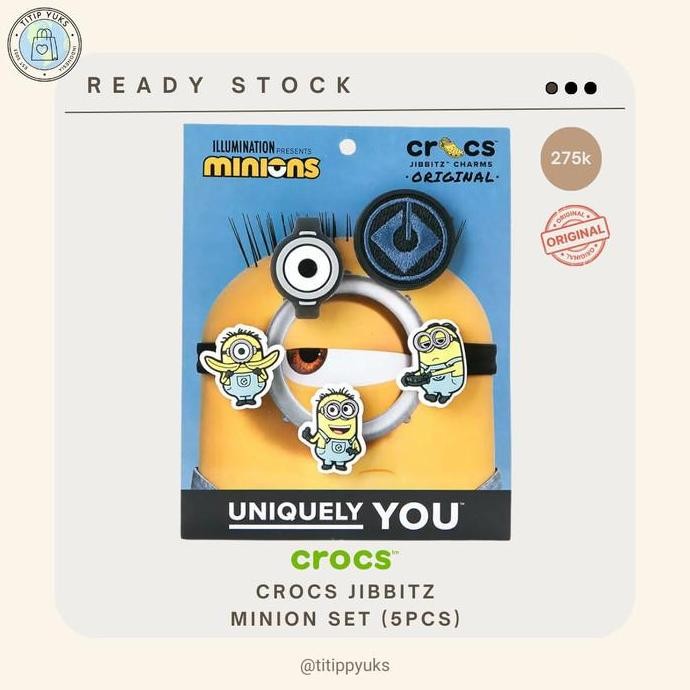 Jibbitz Crocs Original Minion Set Isi 5Pcs Led