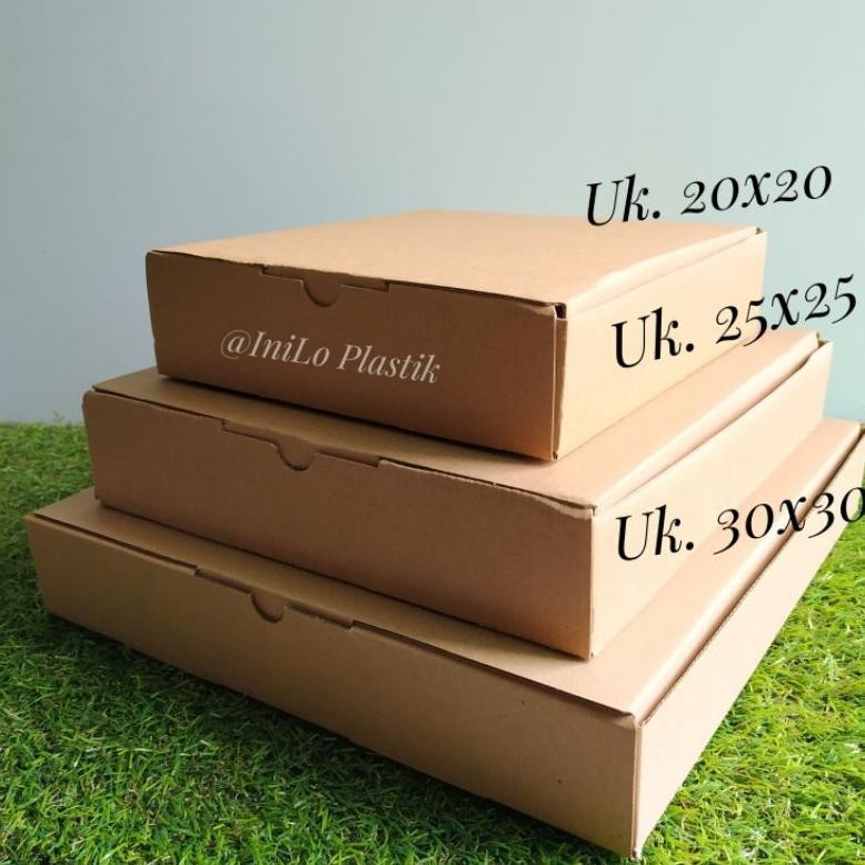 

Iq45 See-97 Ukd- @10Pcs Box Kardus Kotak Pizza Roti Kue Brownies 20X20X5 / Box Die Cut 20X20X5 Viral Iq45