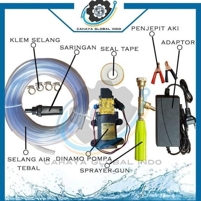 ALAT STEAM POMPA DC SET MESIN CUCI AC MOTOR MOBIL STEAM POWER SPRAYER