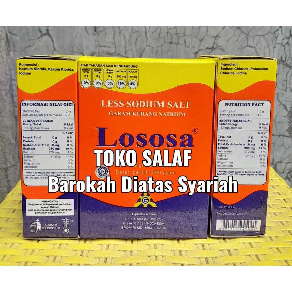 

(Terbaru) Garam Lososa 500 GR | Garam Kurang Natrium | Less Sodium Salt (Terlaris)
