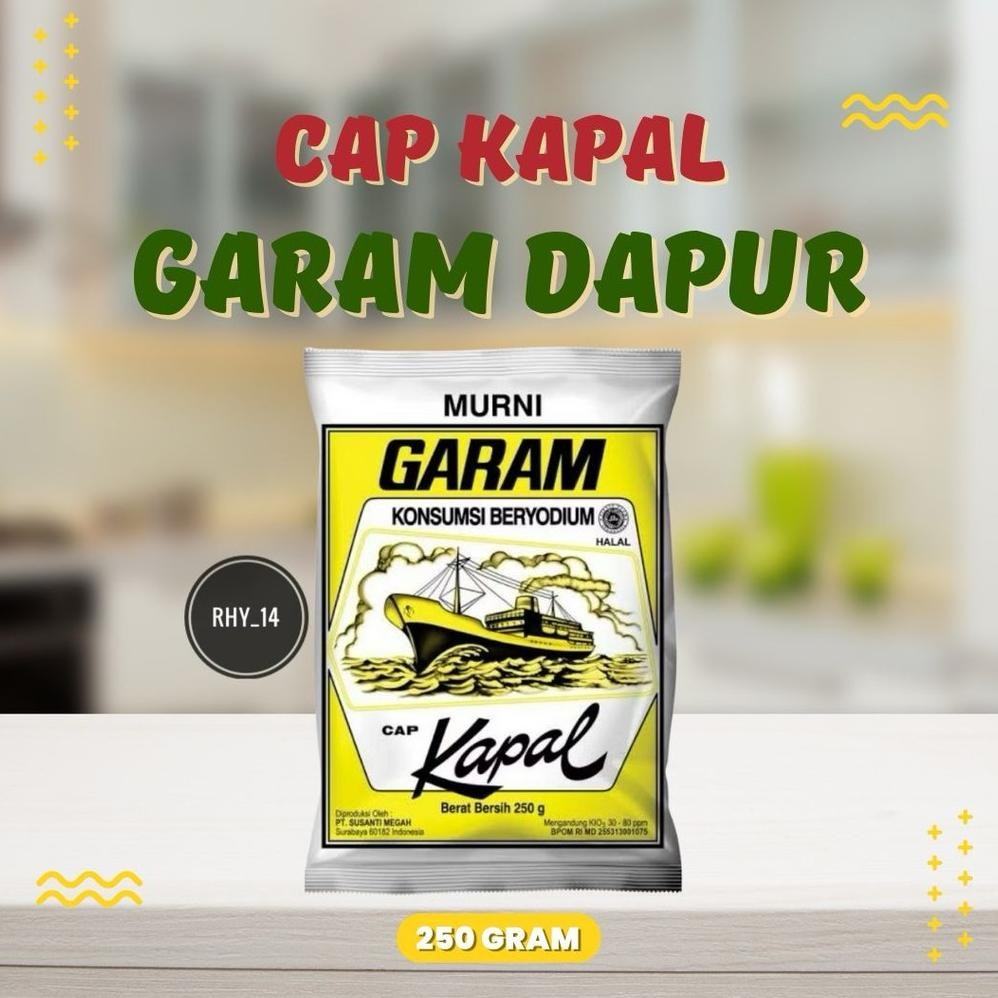 

(Terbaru) Garam Murni Cap Kapal 250gr ASLI / Garam Konsumsi (Terlaris)
