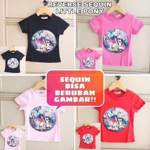 DA7 }} kaos anak perempuan import unicorn manik