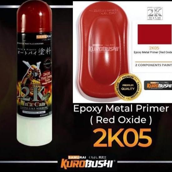 Terbaru Pilok Pilox Samurai Epoxy Metal Primer 2K05 400Ml Red Oxide Epoxy Metal