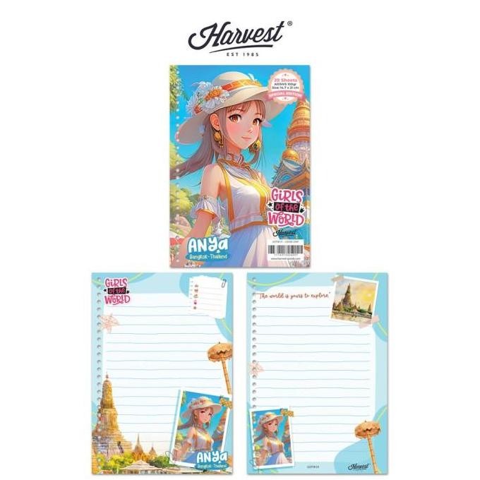 

Loose Leaf / Kertas Binder Harvest A5 Girls of The World - Paket isi 6