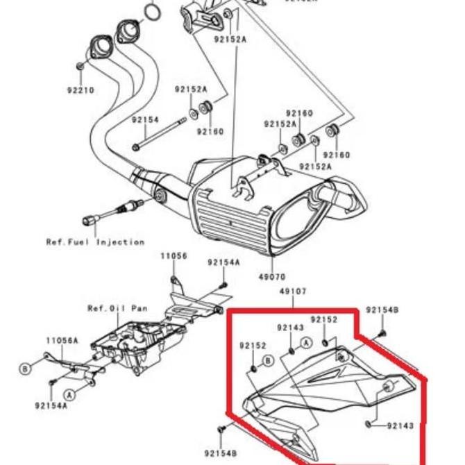 UNDERCOWL ER6 ER6N ORIGINAL KAWASAKI ORIGINAL DAN TERPERCAYA