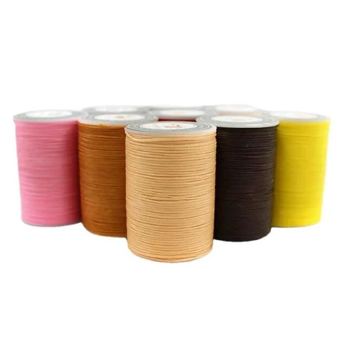 Ready...Ready...Ready...] Galaces 1mm Flat Polyester Waxed Thread 60m/roll Leather Craft Sewing | Be