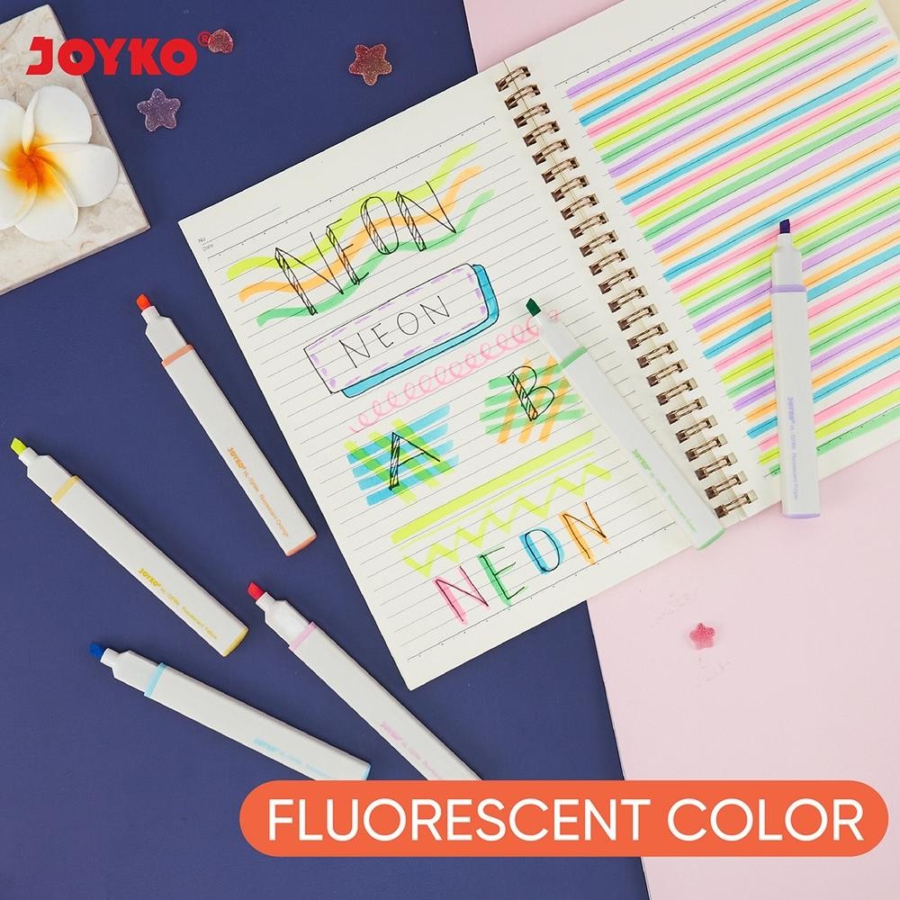 

Uj-53 Penanda Berwarna Highlighter Joyko Hl-72Frn ~ 72Ptl 6 Warna Uj-53
