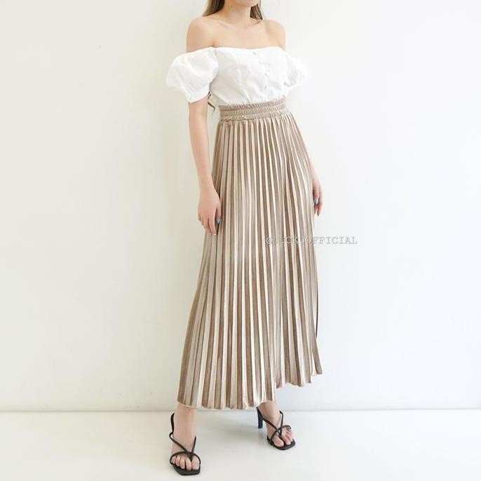 Rok Plisket Bludru / Rok Bludru Premium / Rok Velvet Bludru / Rok Plisket Velvet / Pleated Skirt