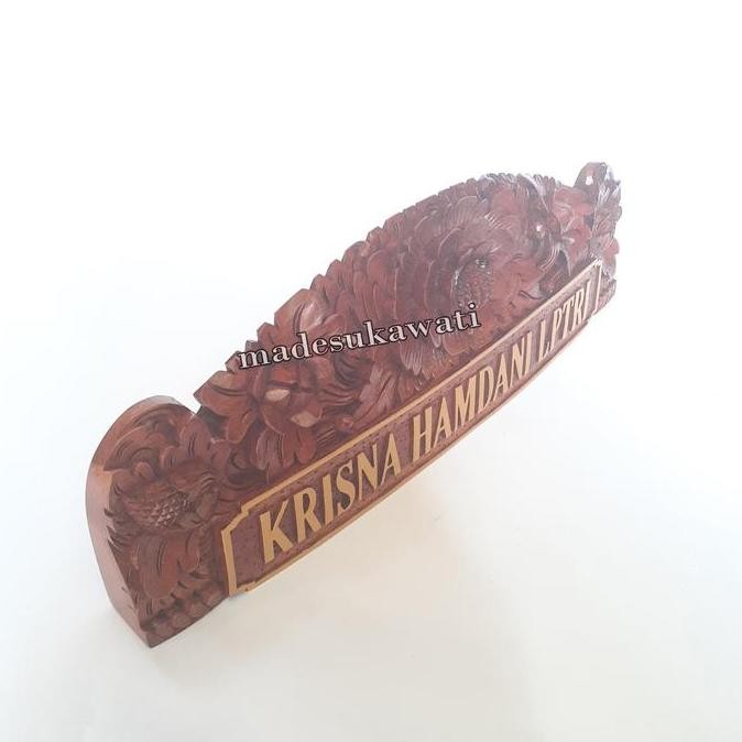 paling diminati] Papan nama meja kayu ukiran bali