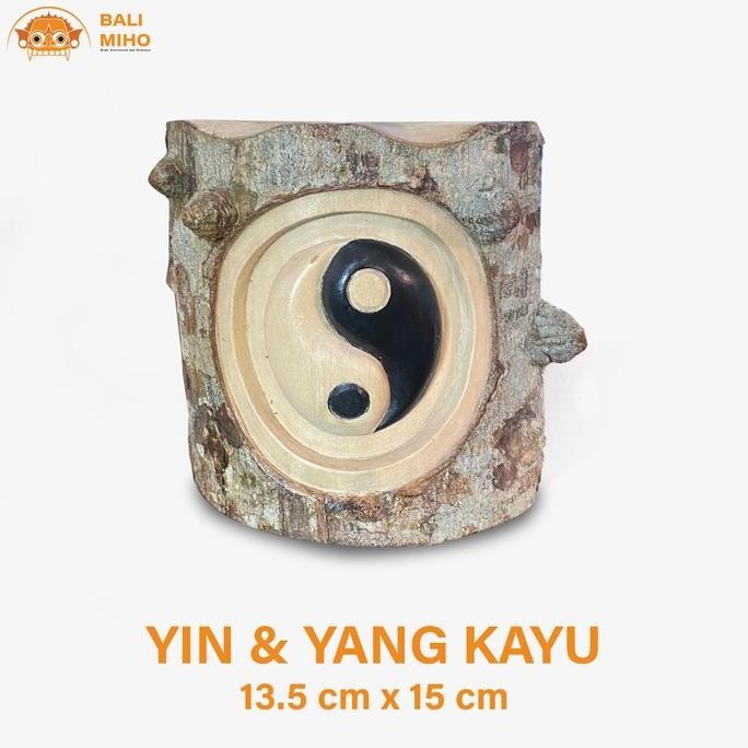 ~~~] Pajangan Kayu Yin Yang - Dekorasi Rumah Yin Yang - Patung Yin Yang