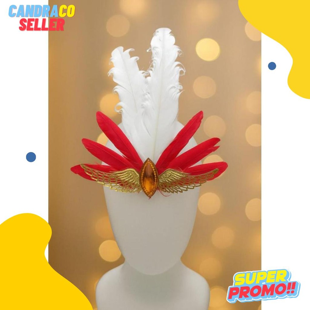 Aksesoris Bando Bulu Merah putih|Bando merah putih karnaval|Bando merah putih viral| bando merah put