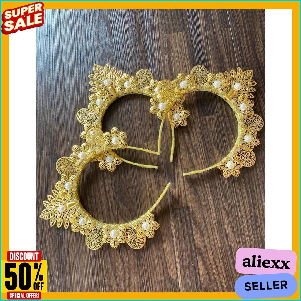 Bando Emas / Hiasan Kepala / Bando Karnaval / Bando Tari / Bando Pawai