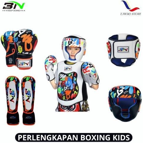 BEBAS ONGKIR - PERLENGKAPAN BOXING - MUAYTHAI KIDS BN DOODLE / BOXING GLOVE BN KIDS / SARUNG TINJU A