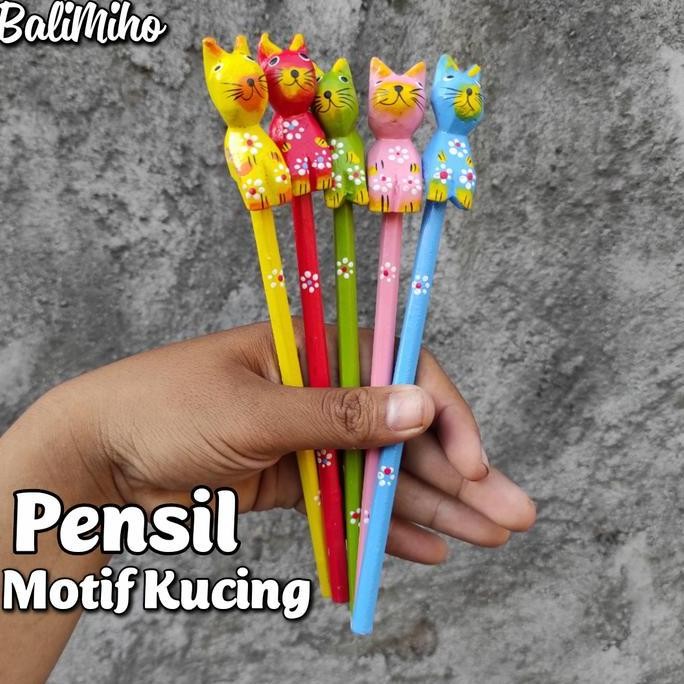 

=====] PENSIL MOTIF KUCING LUCU/PENSIL UNIK/PENSIL HIAS/PENSIL BALI