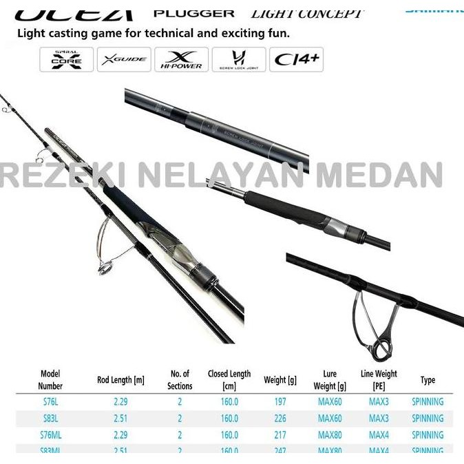 Joran Popping SHIMANO Ocea Plugger Light Concept 2024