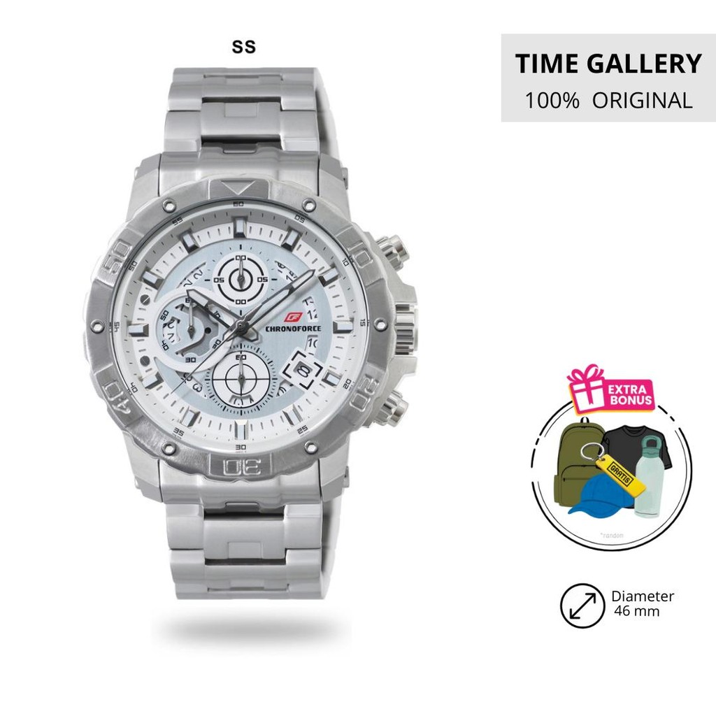 Jam Tangan 100% Original Chronoforce ori chrono force 5299gcbssbsilver 5299 5299g cf5299 cf5299g 529