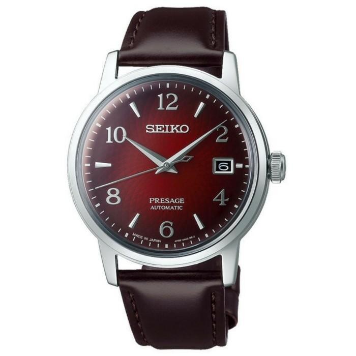 Jam Tangan 100% Original Seiko presage cocktail negroni red dial brown leather srpe41j1 srpe41 ori