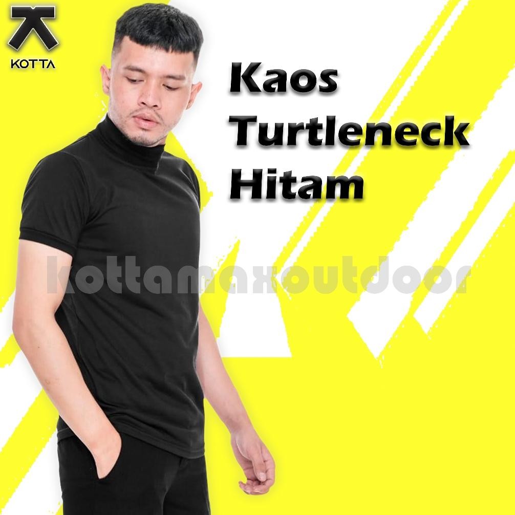 Hot Sale KAOS KERAH TINGGI LENGAN PENDEK PUTIH - KAOS TURTLENECK - KAOS KERAH TINGGI UNISEX - BAJU K