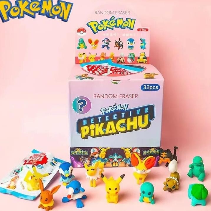 

Penghapus Misteri Sanrio Pokemon Sinchan Demon Slayer Penghapus Blind Box Isi 32 Pcs