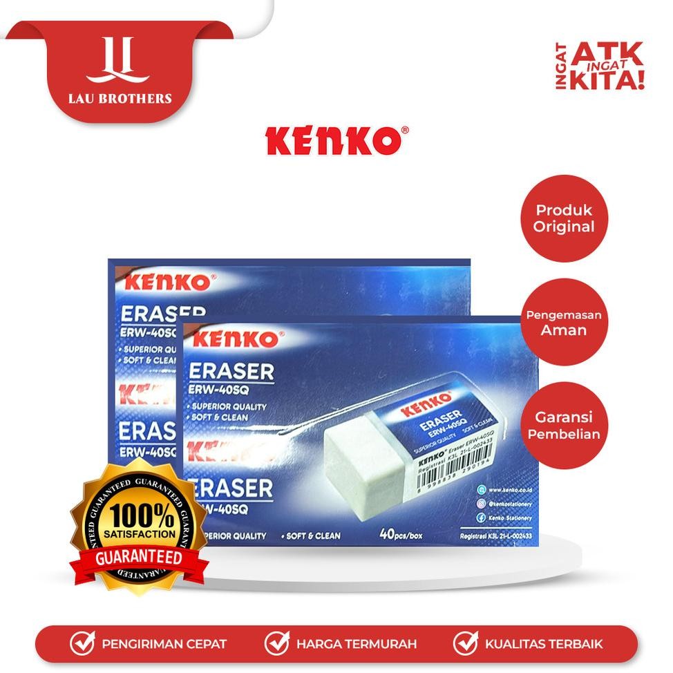 

Kenko Penghapus Putih Eraser Erw40Sq 1Pa 40Pcs