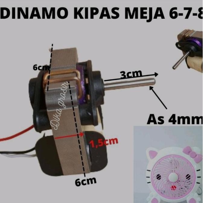 monggo] Dinamo Kipas Angin Mini Karakter untuk Kipas 6-7-8 Inch