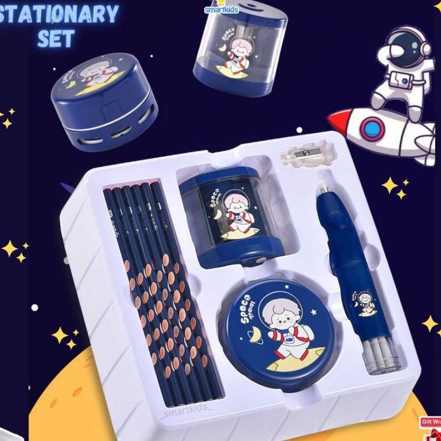 

Stationary Elektrik Otomatis Set Alat Tulis Electric Rautan Penghapus Vacuum Pembersih Debu Pensil Stationery Aesthetic Set Gift Hadiah Hampers Anak Ulang Tahun Goodie Bag Perlengkapan Belajar Sekolah Edukasi