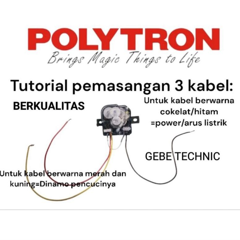 timer wash mesin cuci polytron pwm8058 pwm8073 timer pencuci mesin cuci polytron 2 tabung
