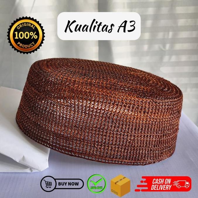 KOPIAH RESAM KUALITAS A3 KHAS BANGKA BELITUNG PECI SONGKOK MELAYU PRIA KEREN MOTIF HITAM PECI RGB