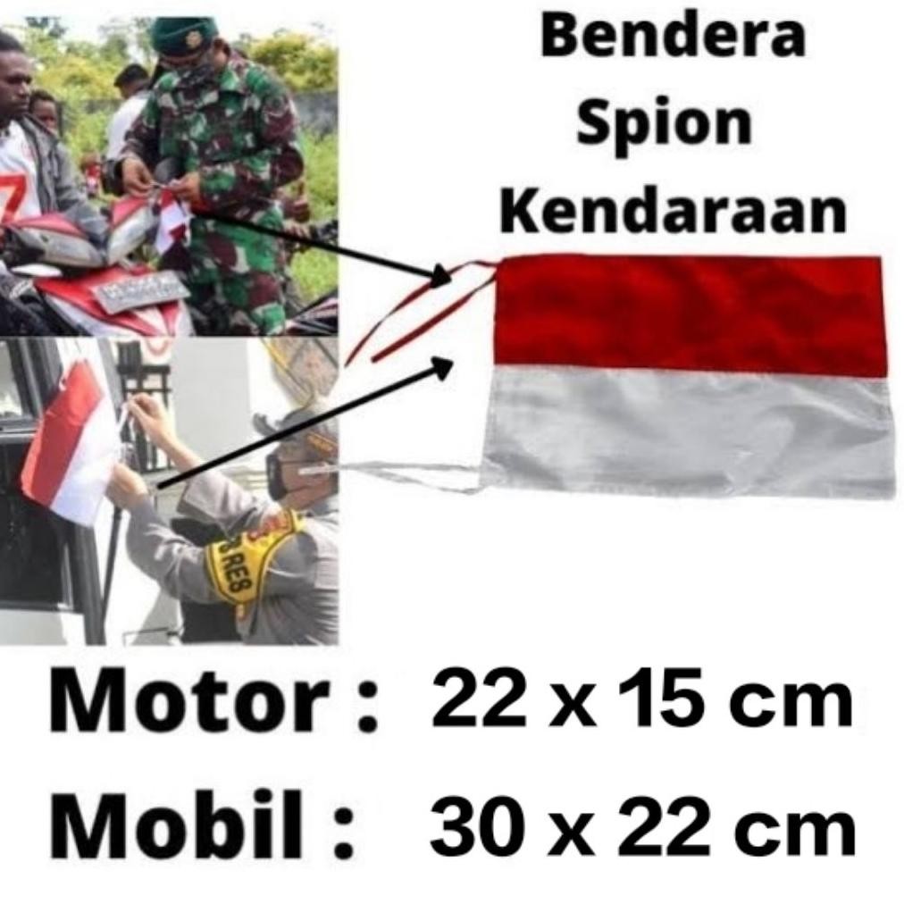 Ex45 Bendera Merah Putih Mobil Motor Ukuran 30 X 22 Cm Untuk Pawai Karnaval Dekorasi Hiasan 17 Agust