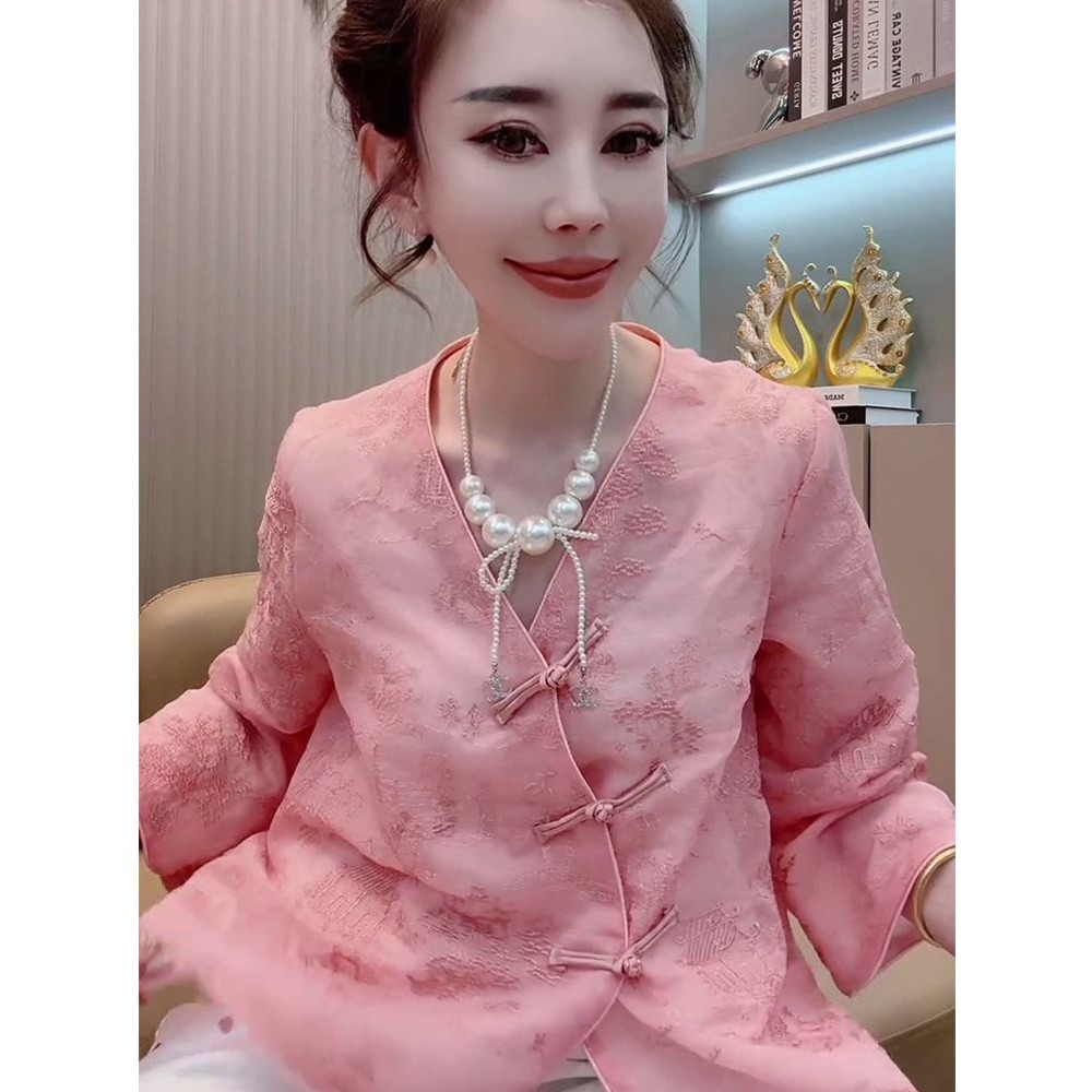 Jaket Wanita Gaya Nasional Baru Gaya Cina Modis Elegan