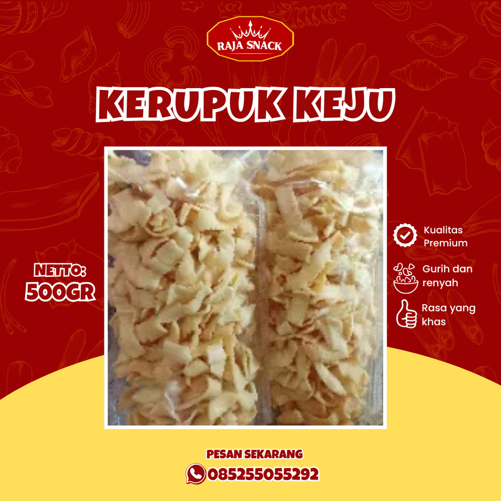 

Kerupuk Keju 500 gr Snack Kiloan Cemilan murah meriah