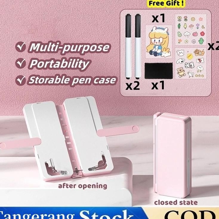 

Tempat Pensil 2 In 1 Multifungsi Pencil Case Book Holder Kotak Pensil Lipat Dengan Tatakan Buku Dan Papan Tulis Praktis Anak Sekolah