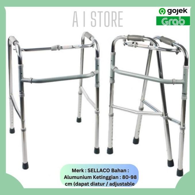 Promo Walker Alat Bantu Jalan Lansia  Walker Tanpa Roda Tongkat Jalan Walker Sellaco