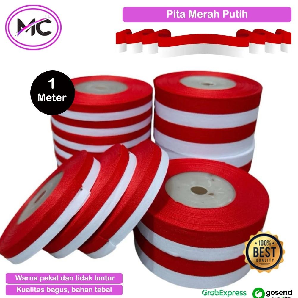 

Super Seller Pita Merah Putih Pita Kado Hias Dekorasi Ukuran 1 1/2 2 Inch Pita Kain Satin Agustusan 2Cm 5Cm Harga Per Meter Pita Bendera Kado Hampers Hut Kemerdekaan Ri