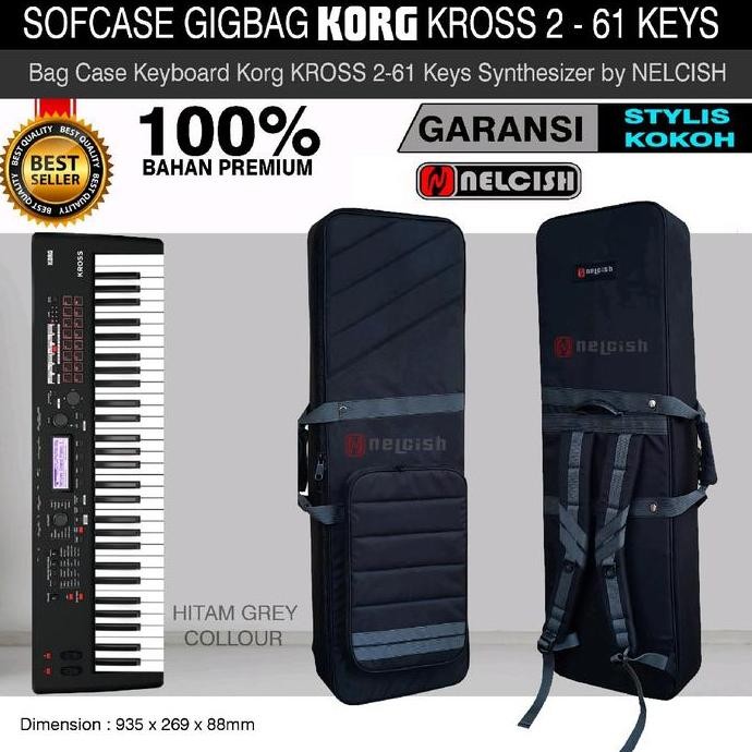 TERBARU Softcase Tas Gigbag Keyboard Korg Kross 2-61 Keys Synthesizer Bag Case Keyboard by NELCISH