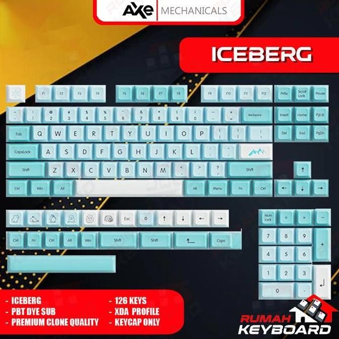 Keycap - Keycaps - Xda - Iceberg - Pbt - Dye Sub Co