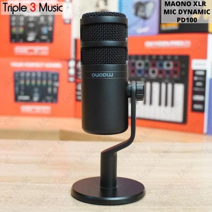 Maono Pd100 Mic Podcast Dynamic Xlr Microphone Mikrofon Logam
