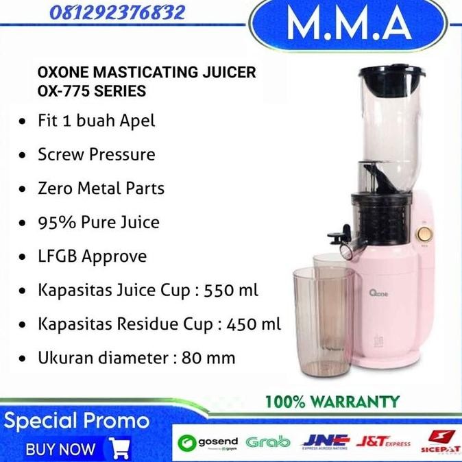 Slow Juicer Oxone Ox-775 Slim Deluxe Compact Slowjuicer Oxone Ox 775/Ox775 Co