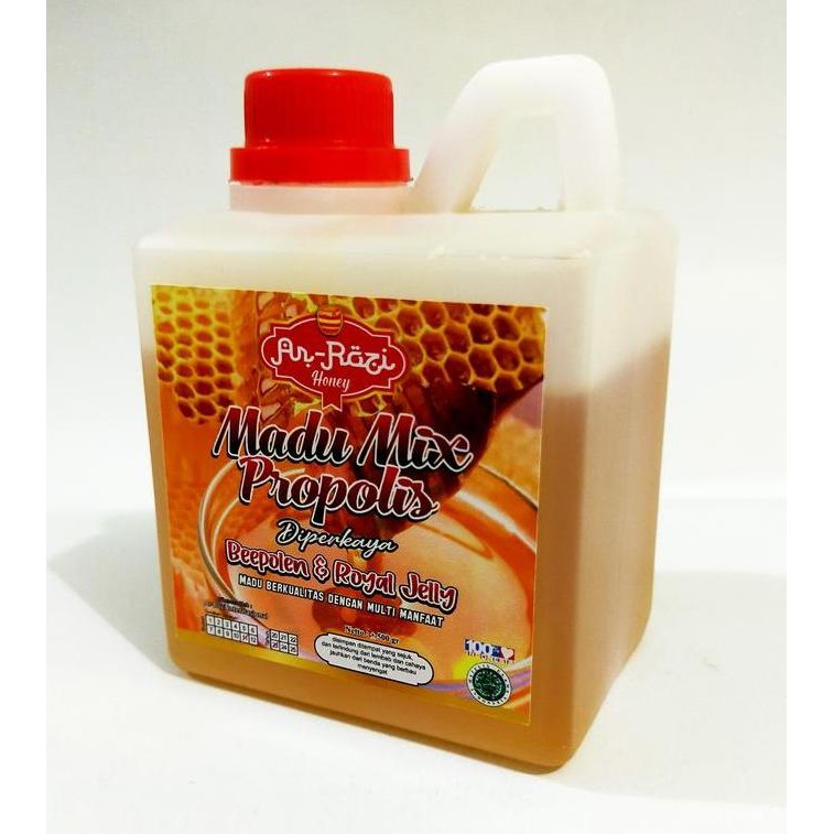 

Paket Madu Super Hutan Kalimantan Mix Propolis 500Gr Ar-Rozi