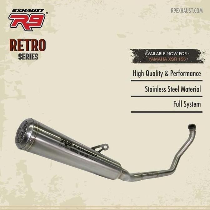 Promo Knalpot R9 Retro Yamaha Xsr 155 Fullsystem