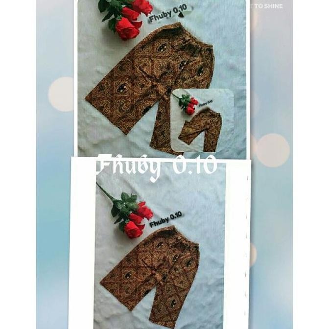 Beskap Hewes Anak / Beskap+Celana Rok Batik Coklat+Blangkon Samurai